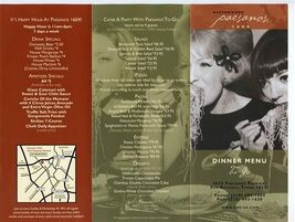 Ristorante Paesanos Dinner Menu Paesanos Parkway San Antonio Texas - $9.90