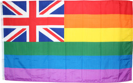 Uk Pride Rainbow British Lgbt Anglo Gay Flag Official 3&#39;X5&#39; Uv Protected - £18.57 GBP