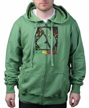 Dunkelvolk Rasta Logo Giamaica Fluorite Verde Felpa Con Zip NWT - $26.25