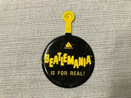 Vintage 1970s Bealtemania Broadway Arista Records Promo Fold Over Pin Button  - £31.30 GBP