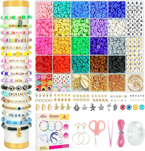 Clay Beads Bracelet Making Kit for Beginner, 5000 Pcs Preppy Polymer Clay Beads - $14.54