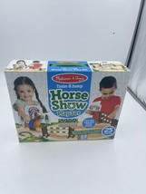 Melissa and Doug Train And Jump Horse Show Play Set 25 Pieces with Stuffed Plush - £15.52 GBP