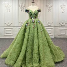 Beautiful  Appliques Elegant Woman Wedding Party Dress Lace Up Women&#39;S Dresses E - £921.30 GBP