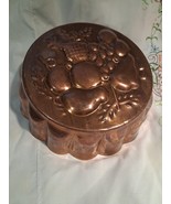Vintage Copper Fruit Medley Wall Hanging Retro Kitchen Decor Mold Fluted... - €17,22 EUR