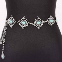 Vintage Diamond-Link Metal Chain Belt - $19.80