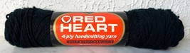 Vintage Red Heart Wintuk Orlon Acrylic 4 Ply Worsted Yarn - 1 Skein Black #12 - £5.27 GBP