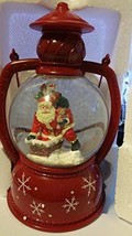 Glistening Water Globe Santa Go Down Chimney Lantern - £48.15 GBP