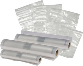 Vacuum Sealer Bag Assortment Pack, Bag/Roll Combo, Clear, Nesco Vs-07V. - £31.61 GBP