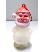 Santa Claus Clear Christmas Candy Container Ornament Hong Kong Vintage P... - £21.29 GBP