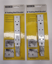 One Pair of Storage Shop White 8&quot; Folding Shelf Brackets  ~ NEW ~Sealed Package - £10.27 GBP