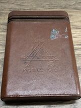 Vintage Monte Cristo Leather Zipped Cedar Lined Cigar Travel Case SH - $19.79