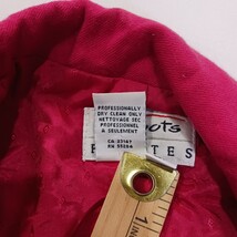 Talbots Petites Women's Red Worsted Wool Closed Pockets Blazer Jacket Size 2P image 4