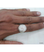 vintage antique ethnic tribal old silver ring old gemstone rajasthan india - $79.20
