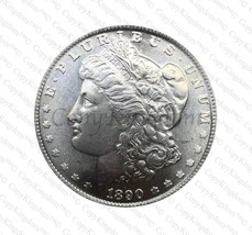 1890 P Morgan Silver Dollar Commemorative COPY coin - £11.79 GBP