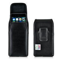 iPhone 8 Plus 7 Plus Holster Black Clip Otterbox Leather Vertical Turtleback - £29.75 GBP