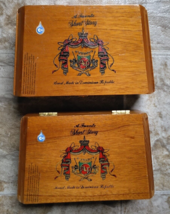 (2) A. Fuente Short Story  Wooden Cigar Box 4 5/8 x 2 3/4 x 7 3/4 - Fast... - £14.73 GBP