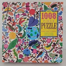 Birds and Flowers Puzzle Eeboo 1008 Piece Puzzle SEALED RARE Botanic Mul... - $34.95