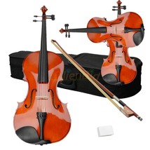 School Band 16" Natural Practice Acoustic Viola Basswood With Case + Bow + Rosin - £76.32 GBP