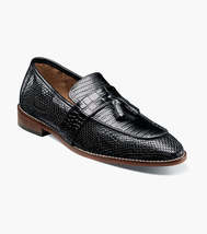 25470 Stacy Adams Leather Shoes Pacetti Lizard Print Slip on Tassel All Colors image 4