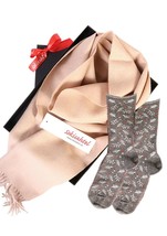 BestSockDrawer Alpaca wool scarf and WONDERLAND socks gift box for women - £78.46 GBP