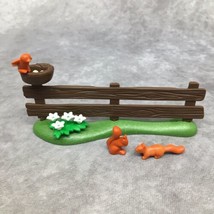 Playmobil Brown Fence Bird&#39;s Nest w/Eggs &amp; Squirrels - £5.50 GBP