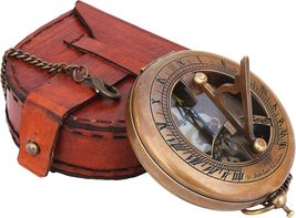 Brass Sundial - Push Open Compass - Steampunk Accessory  Unique Gift for Men -  - £31.00 GBP