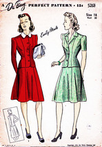 Misses&#39; &amp; Women&#39;s JACKET &amp; SKIRT Vintage 1941 DuBarry Pattern 5268 Size 18 - £11.21 GBP