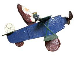 Santa Claus Biplane toy. 1920&quot; hand made - $14.73