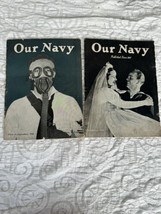 Vintage Collection of 2 Our Navy Magazine June September 942 WWII Collectible - £25.99 GBP