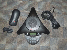 Polycom SoundStation 2 Full Duplex Conference Phone 2201-16200-601 w/Pow... - $59.95