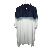 Callaway Men&#39;s Opti Dri Polo Size XXL White Blues Greens Short Sleeve - $24.99
