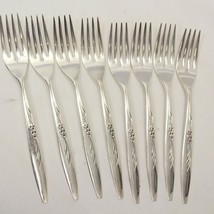 Oneida Comm Silverplate Enchantment Gentle Rose Dinner Forks 7 1/4&quot; Lot ... - £23.06 GBP