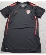 MLS US Soccer Nike Away Shirt Womens Medium Black Dri Fit Polyester Shor... - $24.47