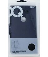Xqisit Slim Wallet Case for LG G4 Flip Cover Card Holder Stand Black Folio - $7.61