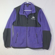 Landway Outerwear Woman&#39;s Jacket Fleece L Purple Grey 100% Poly Denver P... - £11.69 GBP