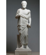 Aristotle Greek Philosopher &amp; Scientist Cast Marble Statue Sculpture Figure - $909.15 MXN
