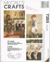 McCall&#39;s Crafts 7285 Let It Snow Christmas New Uncut - £5.93 GBP