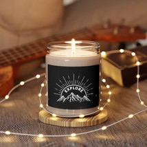Scented Soy Candle Explore Nature with Mountain Sunrise Fragrance 9oz Glass Jar - £21.40 GBP