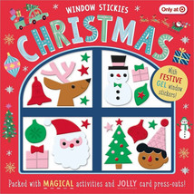 Window Stickies Gel Clings Kids Christmas Activity Puzzles Cards Game Book NEW - £6.19 GBP