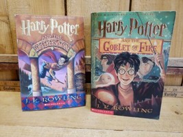 Harry Potter Sorcerers Stone &amp; Goblet of Fire by J K Rowling (Paperback) Lot  - £17.45 GBP