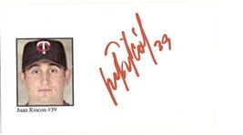 Juan Rincon Autographed 3x5 Index Card Baseball Signed - $9.85