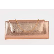 The Ege Rose Gold Leather Clutch image 2