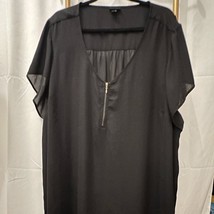 Torrid Georgette Zip-Front Dolman Blouse | Black | Torrid 4/US 4X - $14.03
