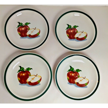 (4) Main Stays Home Ceramic - Salad Serving Plates - Apple Design - Farm... - $284.93 MXN