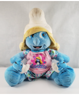 Build-A-Bear BAB Smurfette Plush Stuffed Animal With Pajamas &amp; Smurf Sli... - $19.46