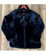 32 Degrees Heat Women&#39;s Full Zip Faux Fur Plush Jacket Black  Size L NWOT - $29.69