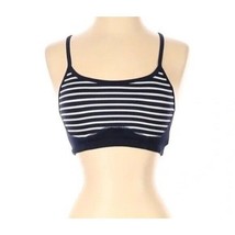 New Balance x J. Crew Navy Blue White Striped Sports Bra Sz Small 32AB-3... - $17.43 CAD