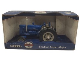 1990 Ertl Fordson Super Major Tractor #802 Die-cast - Blue 1:32 Scale w/ Box - £15.53 GBP