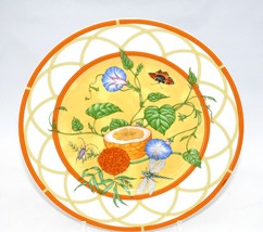 Hermes La Siesta Dessert Plate 8.75&quot; porcelain 22.5 cm flower 021 - £174.40 GBP