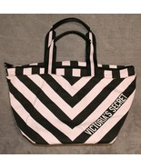 Victoria Secret Pink and Black Stripped Bag - £9.20 GBP